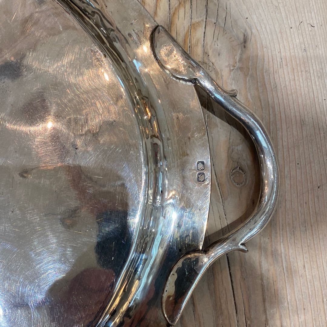 Silver Plated Trays - Oval - The White Barn Antiques