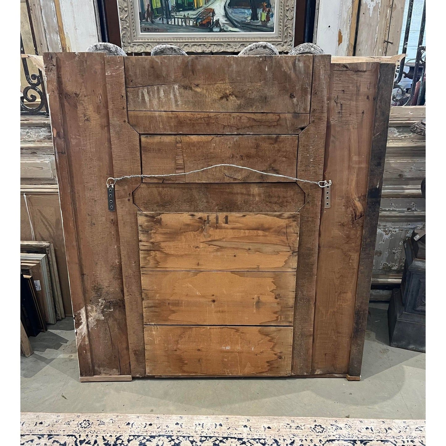 19th Century Wood Framed Mantel Mirror - The White Barn Antiques