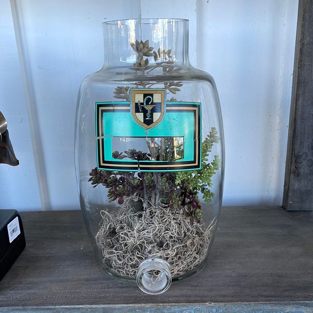 Glass Jars with Flowers - Large - The White Barn Antiques