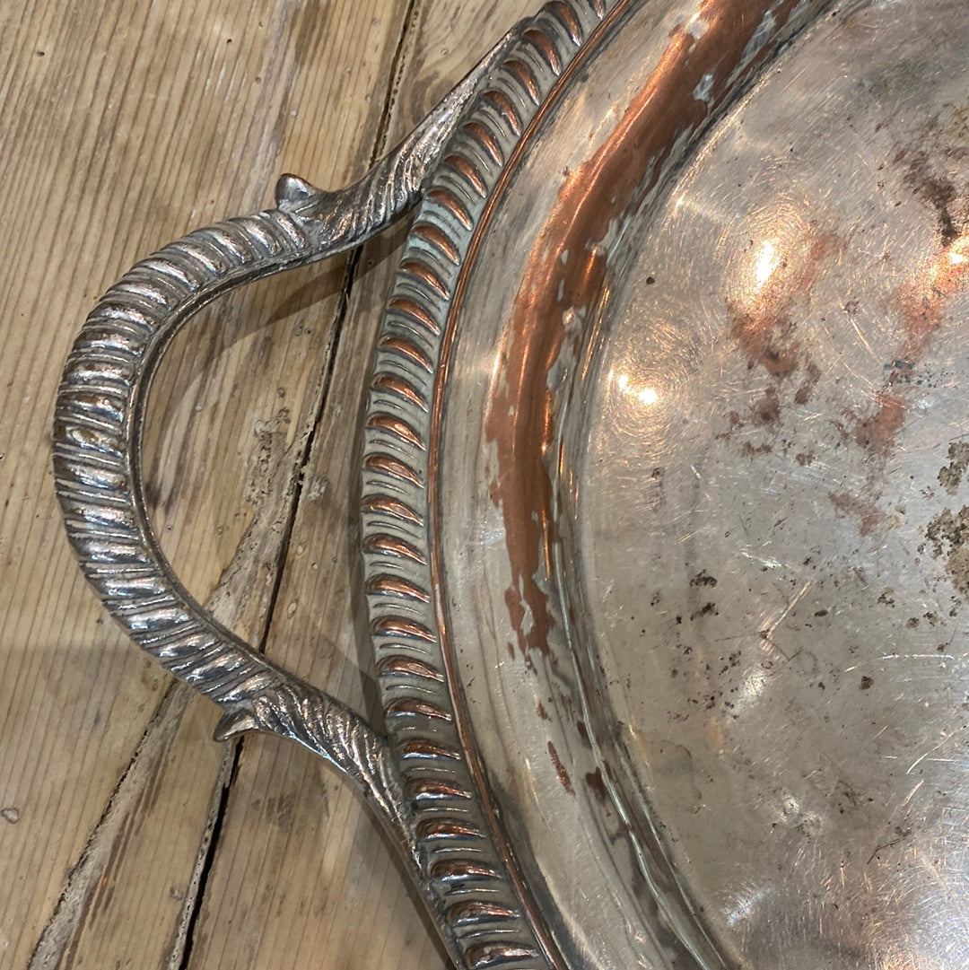 Silver Plated Trays - Oval - The White Barn Antiques