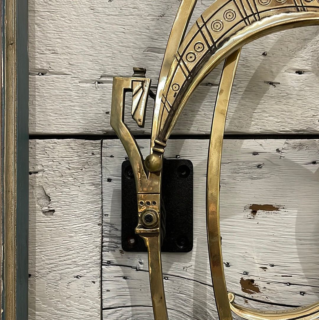 Pair of Decorative Brass Scroll Sconces - The White Barn Antiques