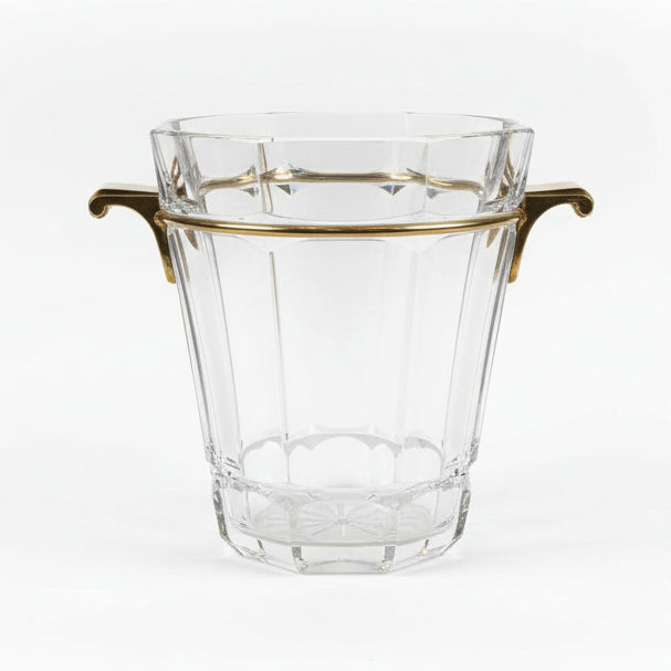 Large Art Deco Champagne Cooler with Nickel Plated Handles - The White Barn Antiques
