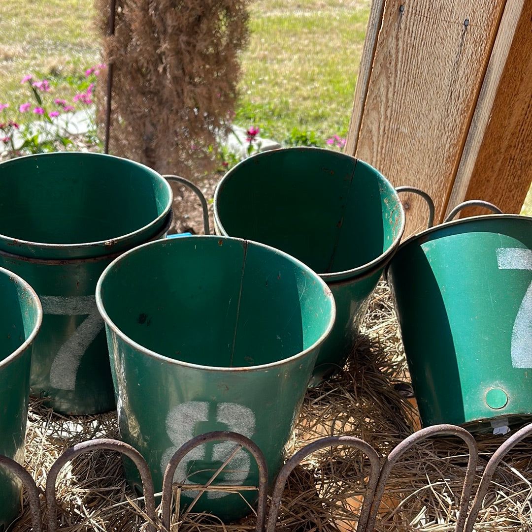 Green Numbered Pot - The White Barn Antiques