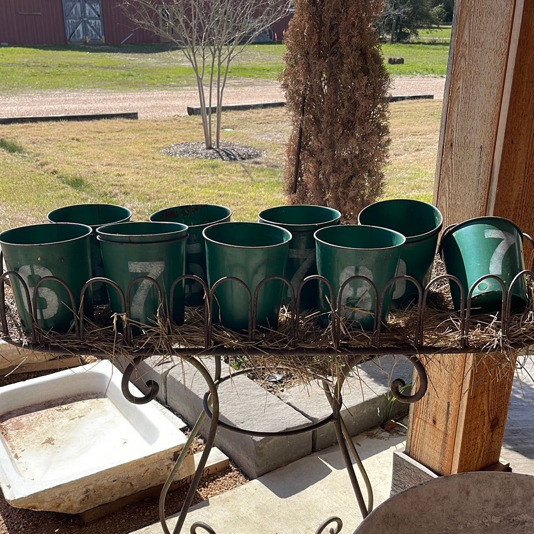 Green Numbered Pot - The White Barn Antiques