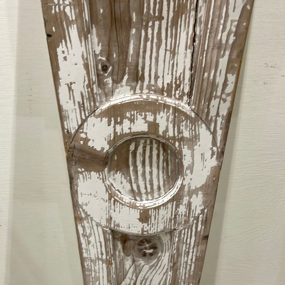 White Washed Pine Column - The White Barn Antiques