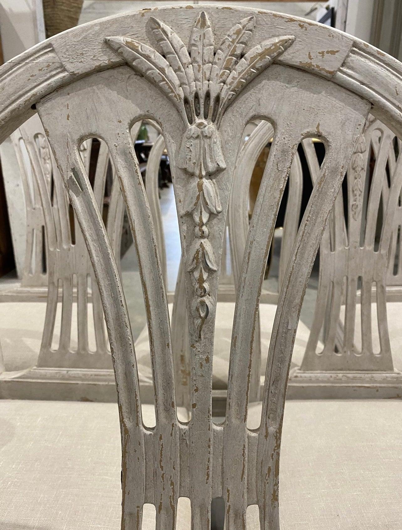 Chairs, Set of 8 Swedish 1880 - The White Barn Antiques