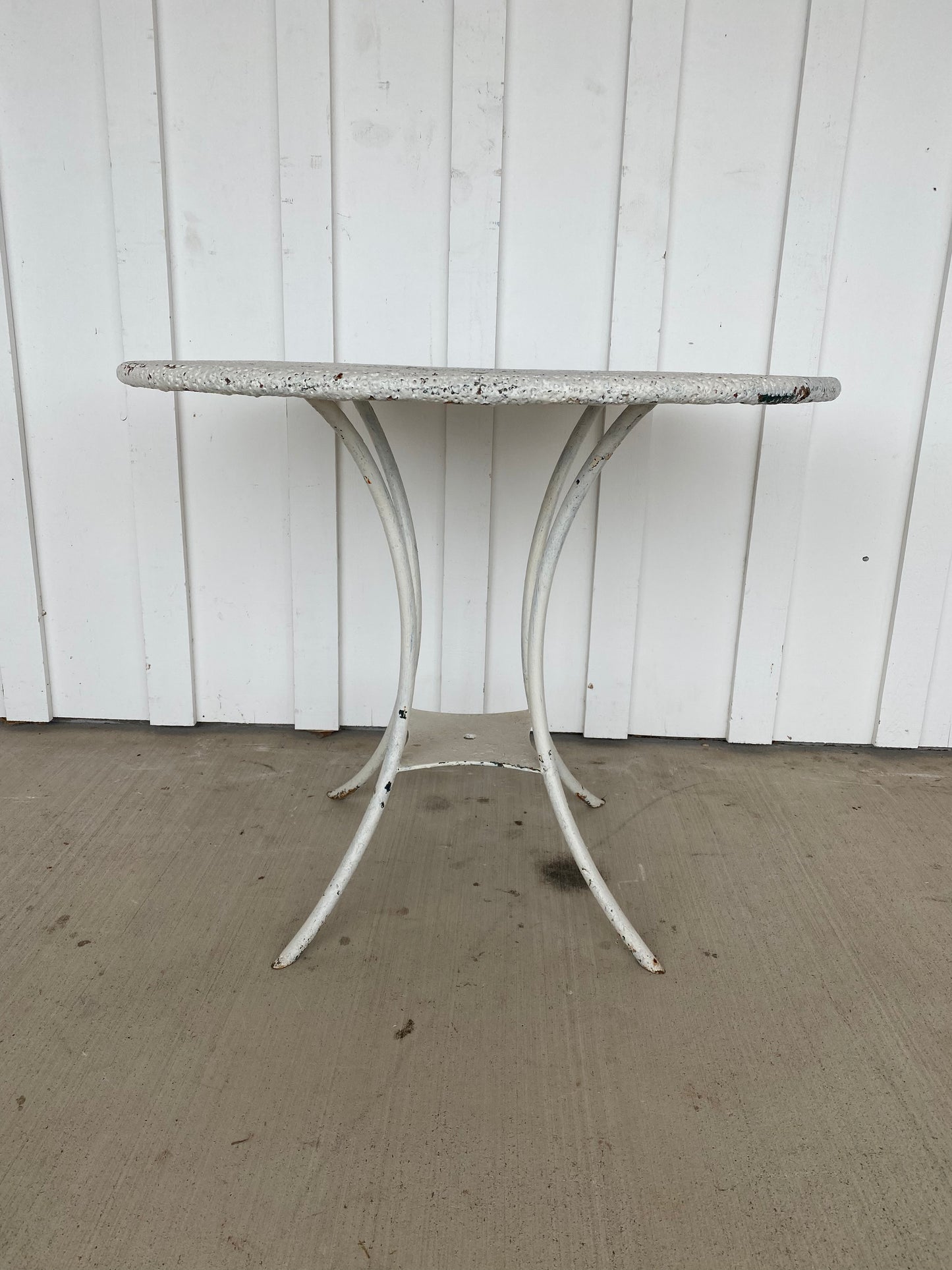 Cloverleaf White Garden Table - The White Barn Antiques