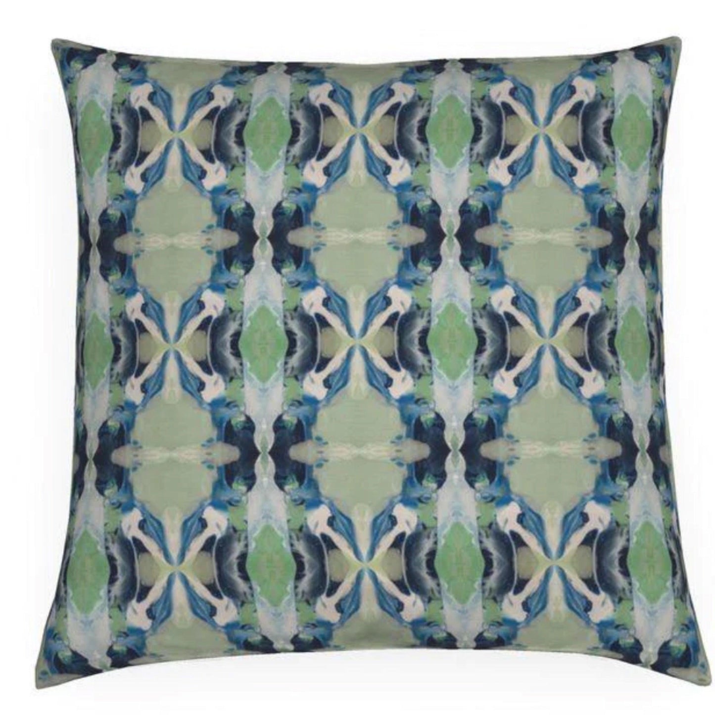 Geometric Navy & Sage Luxury Decorative Throw Pillow 20" x 20" - The White Barn Antiques