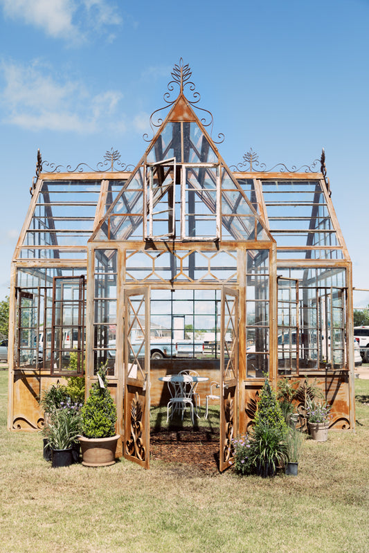 Custom Ornate 17' x 20' Original Factory Window Greenhouse (Example)
