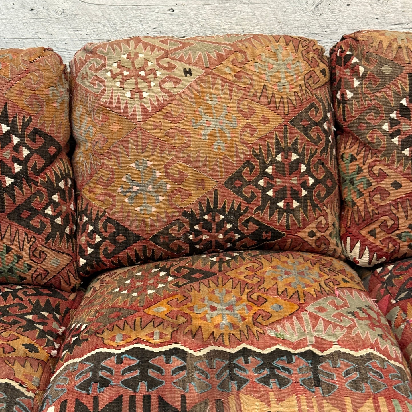 George Smith Anatolian Kilim Upholstered Sofa from Smith Workshop