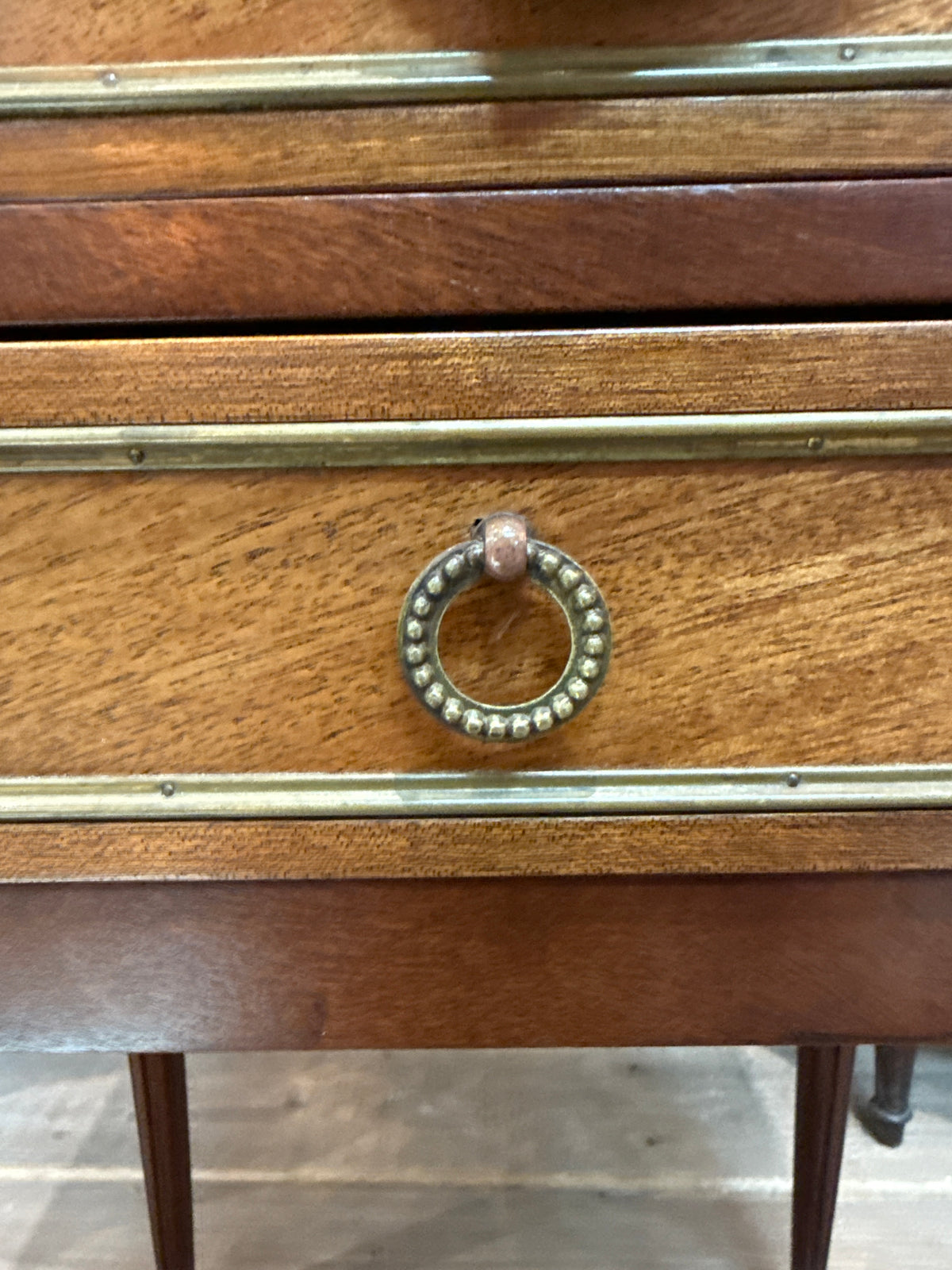 Three-Drawer Marble-Top Table
