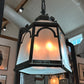 Steel and Bronze M/SLanterns with opaque glass 1920