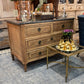 Marble Top Bleached Oak Commode