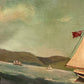 19th C. Maritime Ship Sailor's Painted on Sailcloth MCM