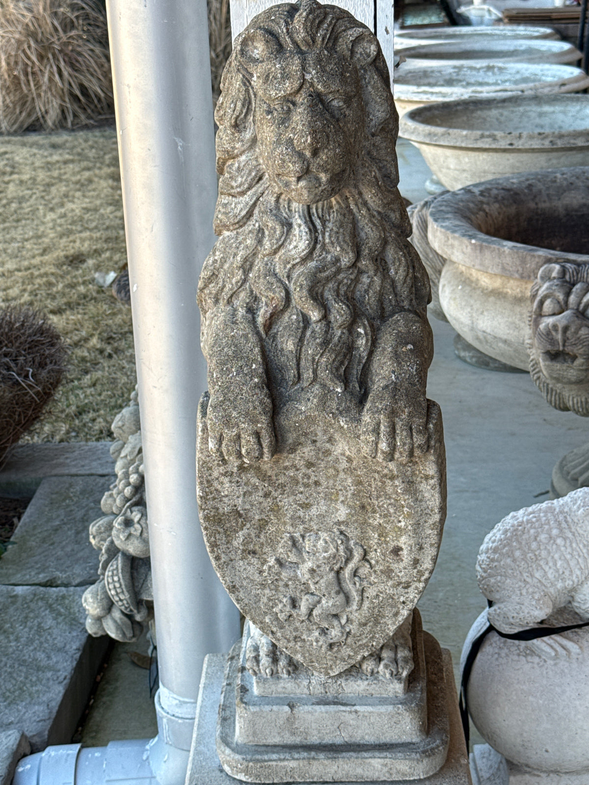 Pair of Monumental Guardian Lions