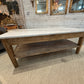 French Style Marble Top Console Table with Two Drawers