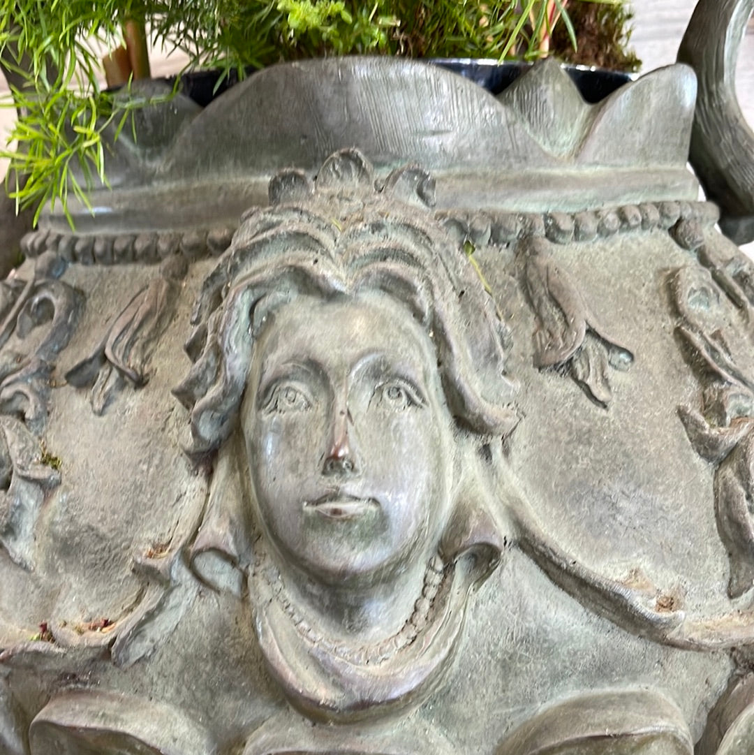 Green Bronze Urns