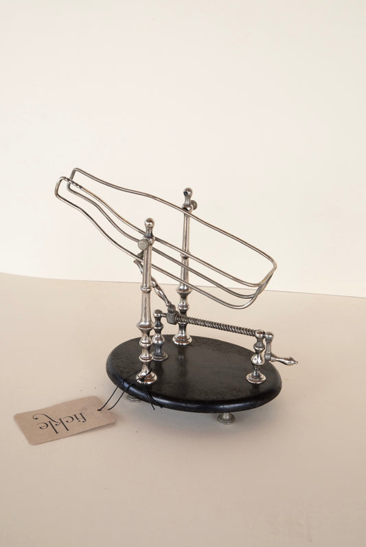 English Silver Plated Bottle Decanting Cradle circa 1900