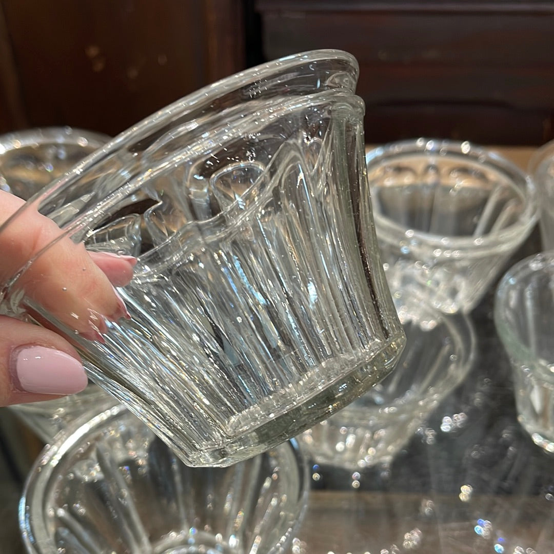 Small French Glass Jam Jar Tulip Shape Circa 1880