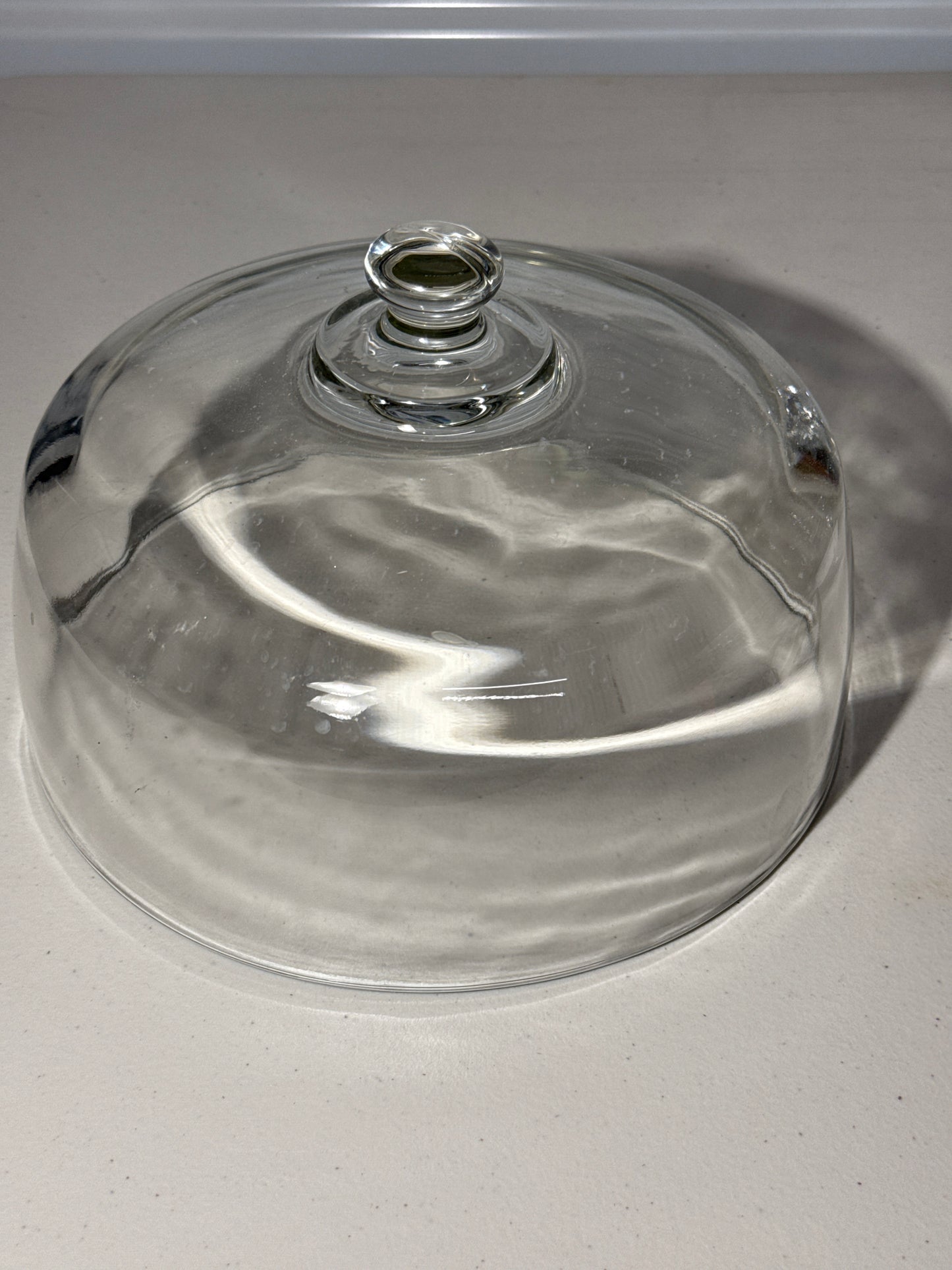 Large Clear Glass Cheese or Cake Dome