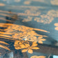 Chinoiserie Black Coffee Table with Botanical Motif