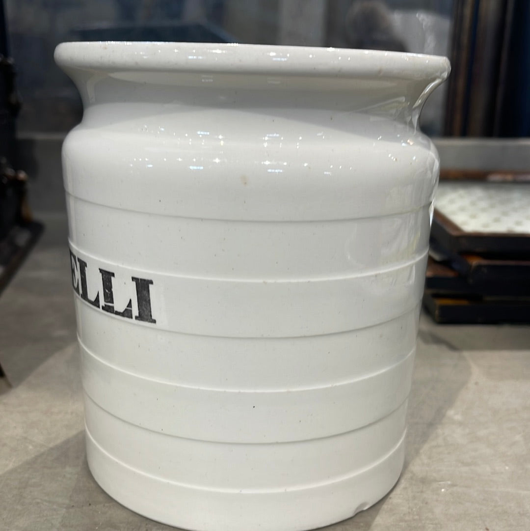 Ironstone Storage Jar with Lid