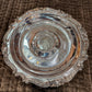 Vintage Silverplate Chamberstick Tray with Shell Motif Border – 12.5”