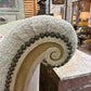 Neutral Chaise Lounge with Scroll