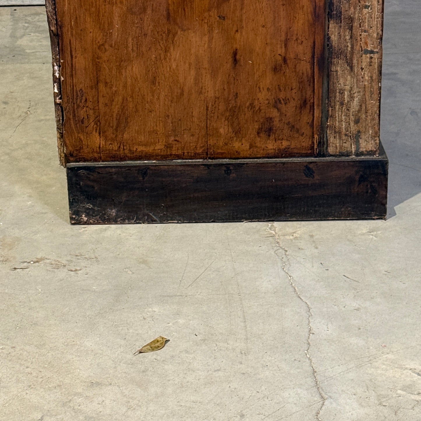 French Pharmacy Cabinet with Architectural Columns and Glass Front