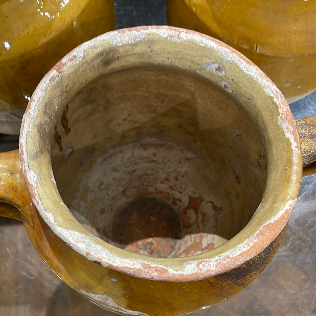 Italian Yellow Confit Pot Circa 1850