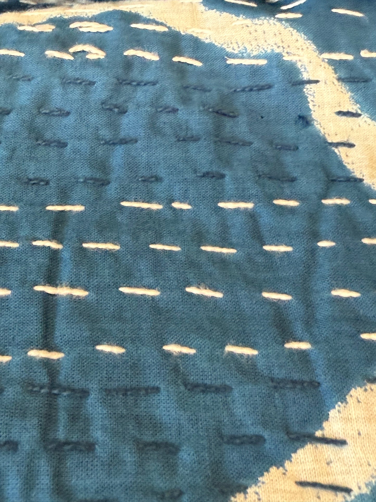 Double Stitched Block Print Kantha Throws