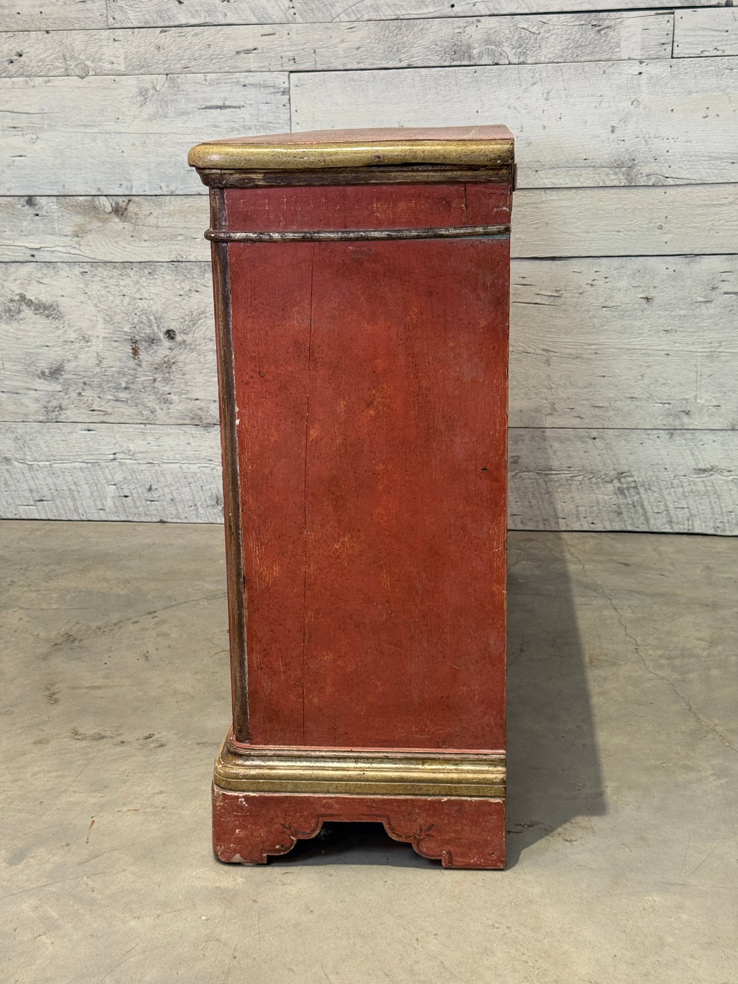 Antique Italian Original Decorative Painted Sideboard 19th Century