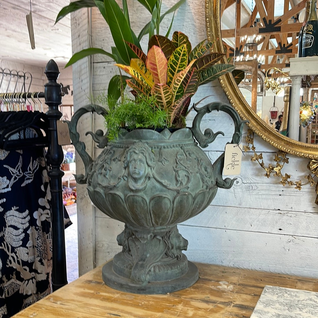 Green Bronze Urns