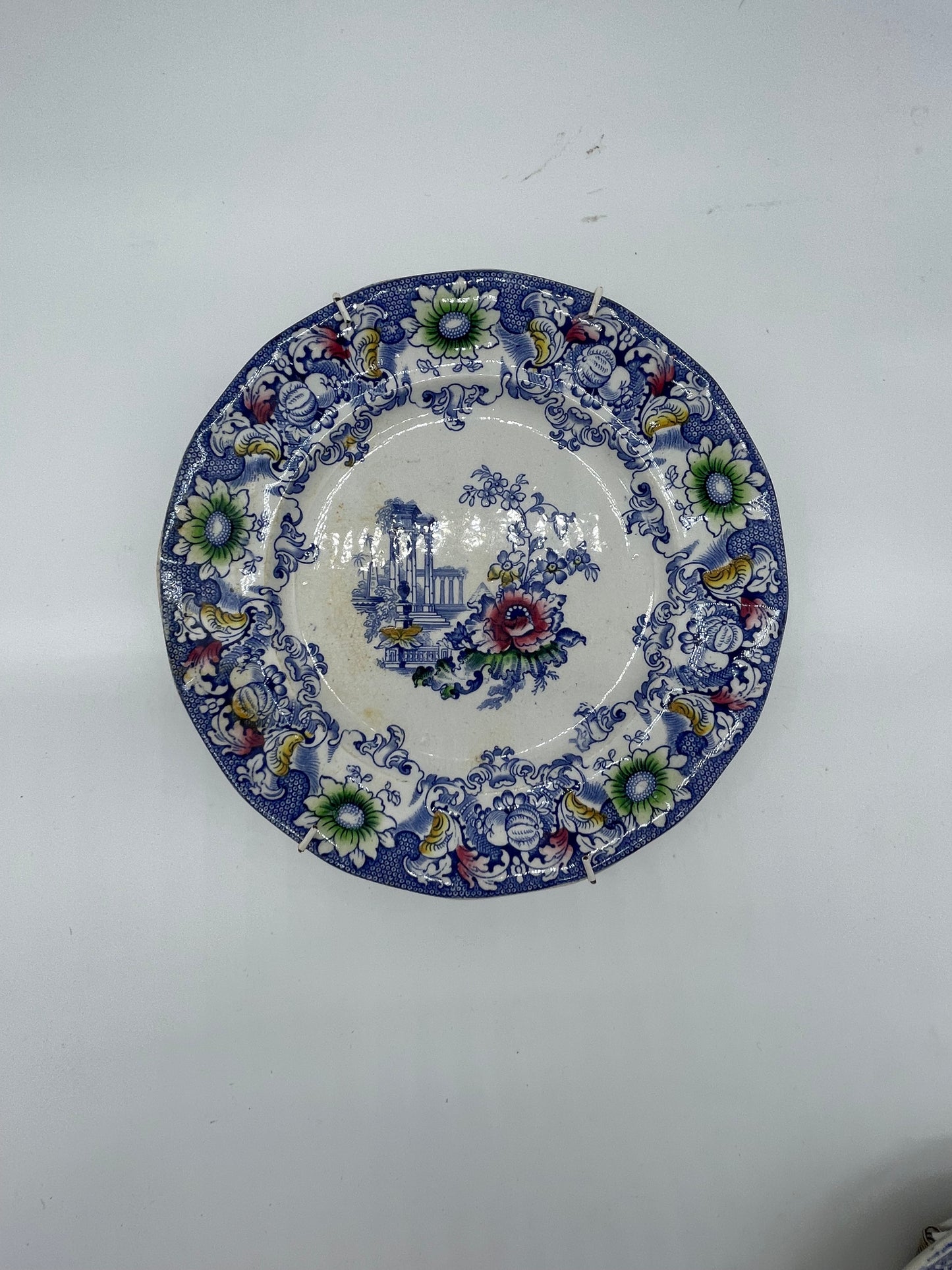 Francis Morley Co England CLEOPATRA Blue Polychrome Transferware