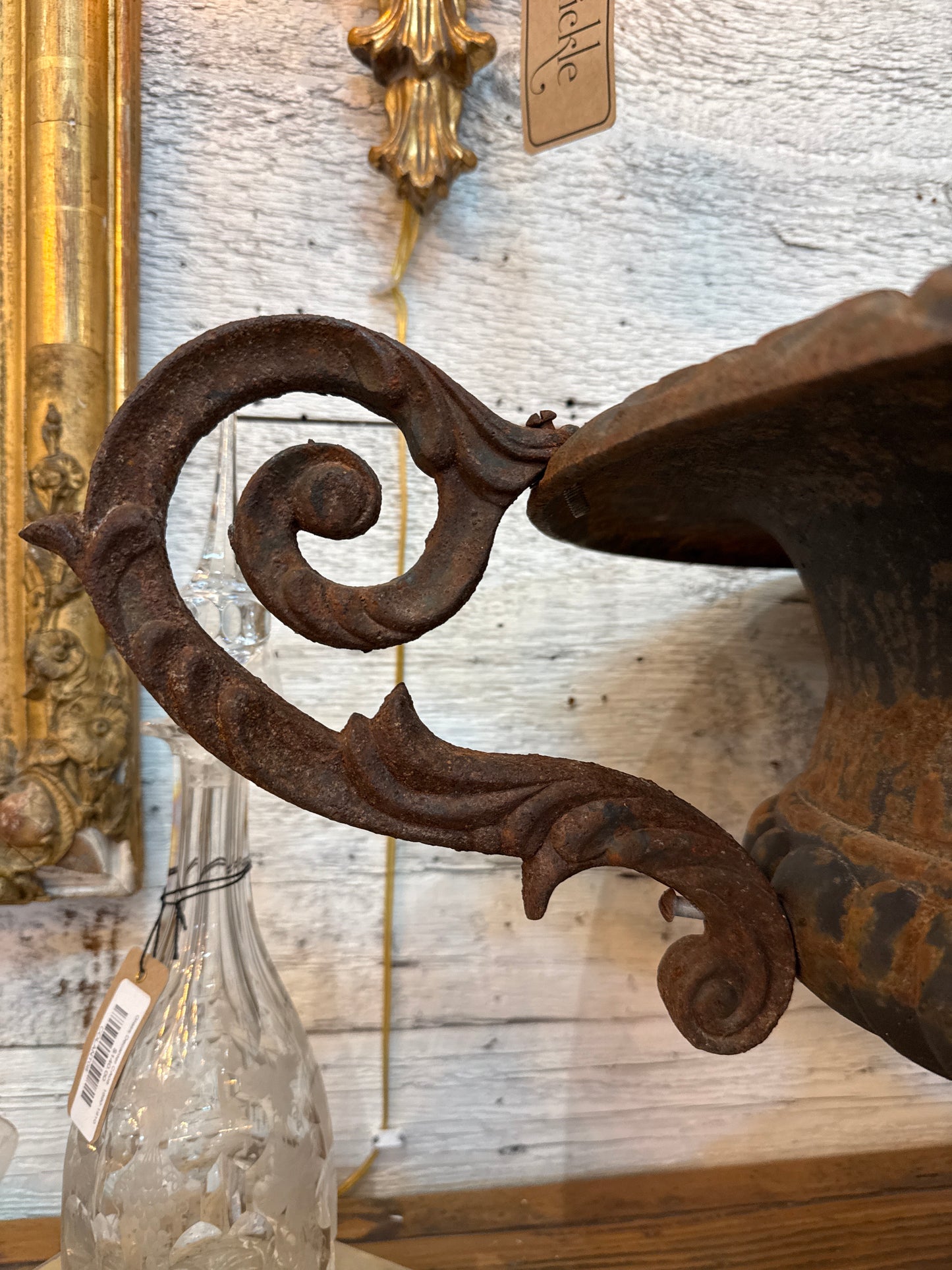 Cast Iron Urn with 2 Handles