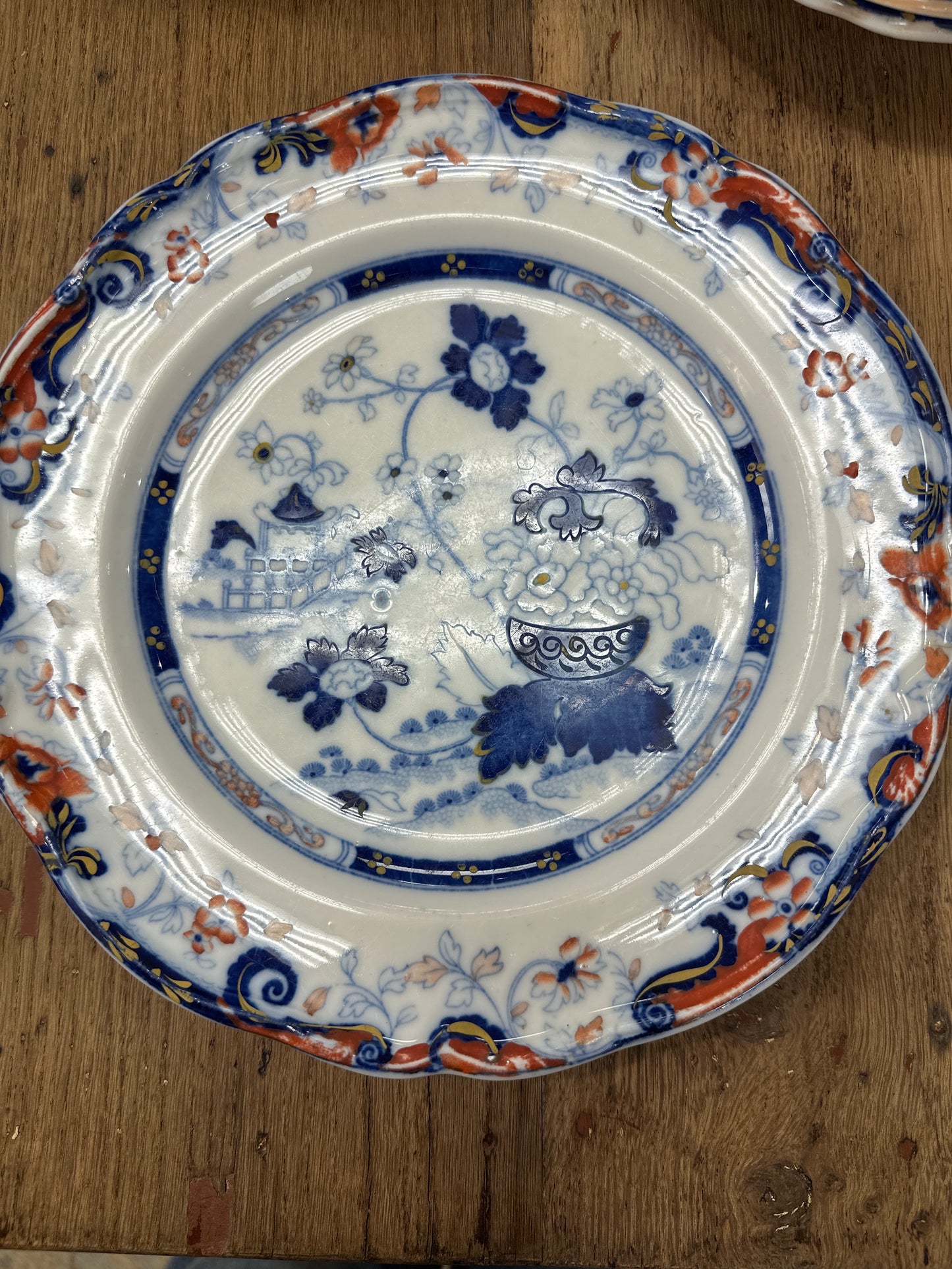 Minton  Stone China Amherst Japan Imari Style Dinner Plate 10 1/4