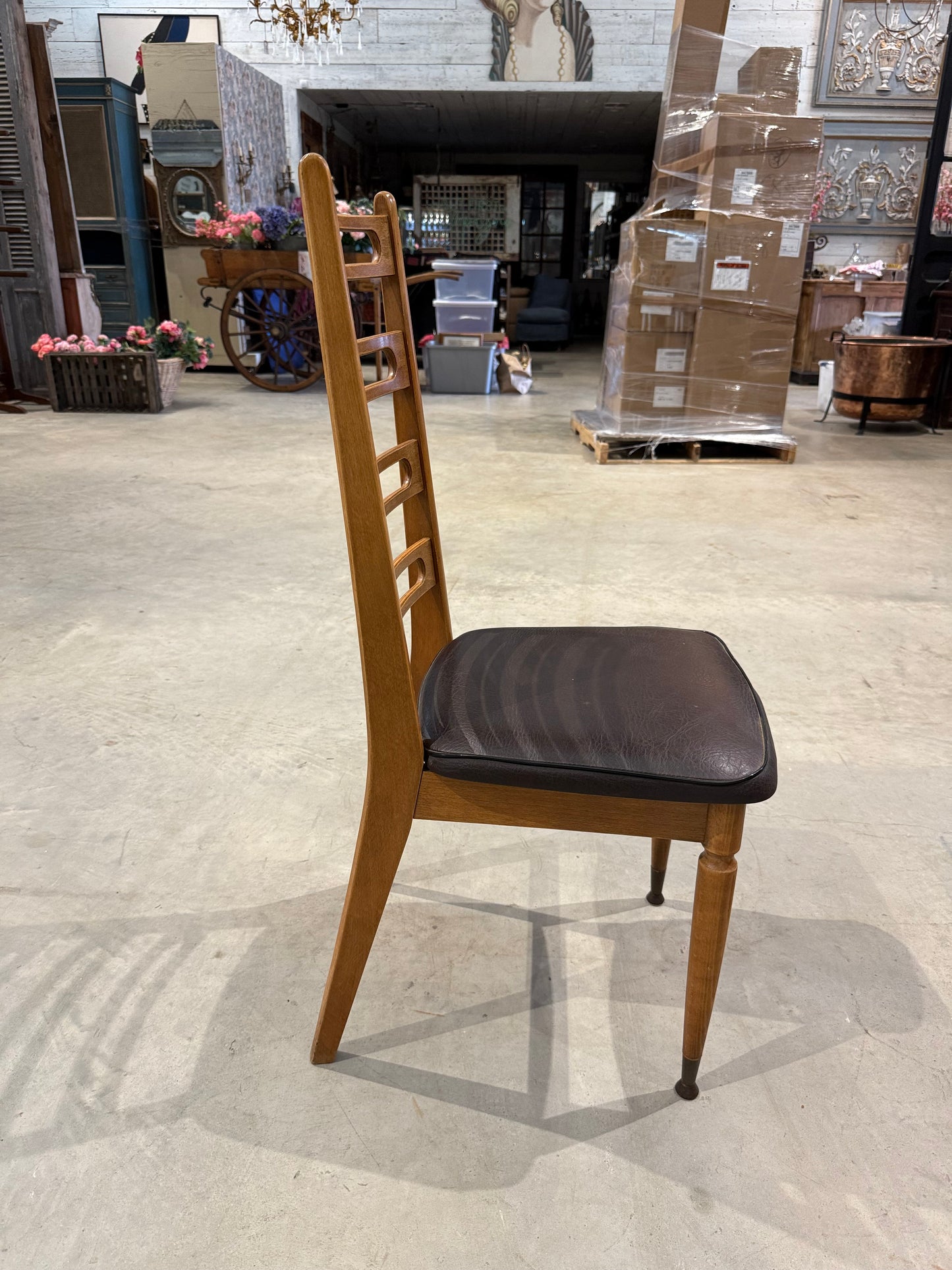 Mid-Century Faux Leather Dining Chair