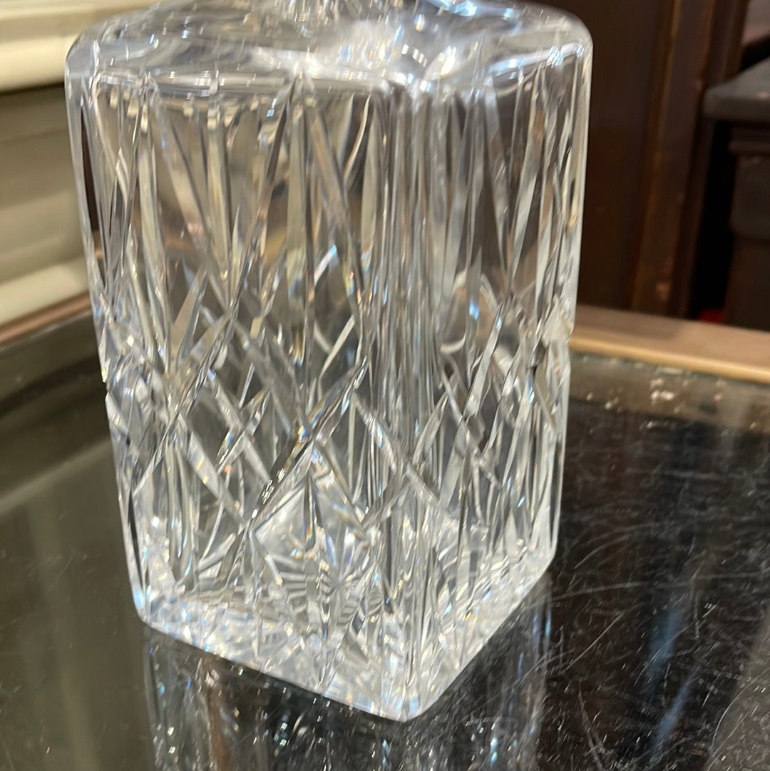Square Cut Glass Decanter with Lid UK 1920