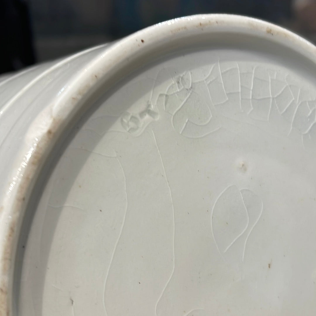 Ironstone Storage Jar with Lid