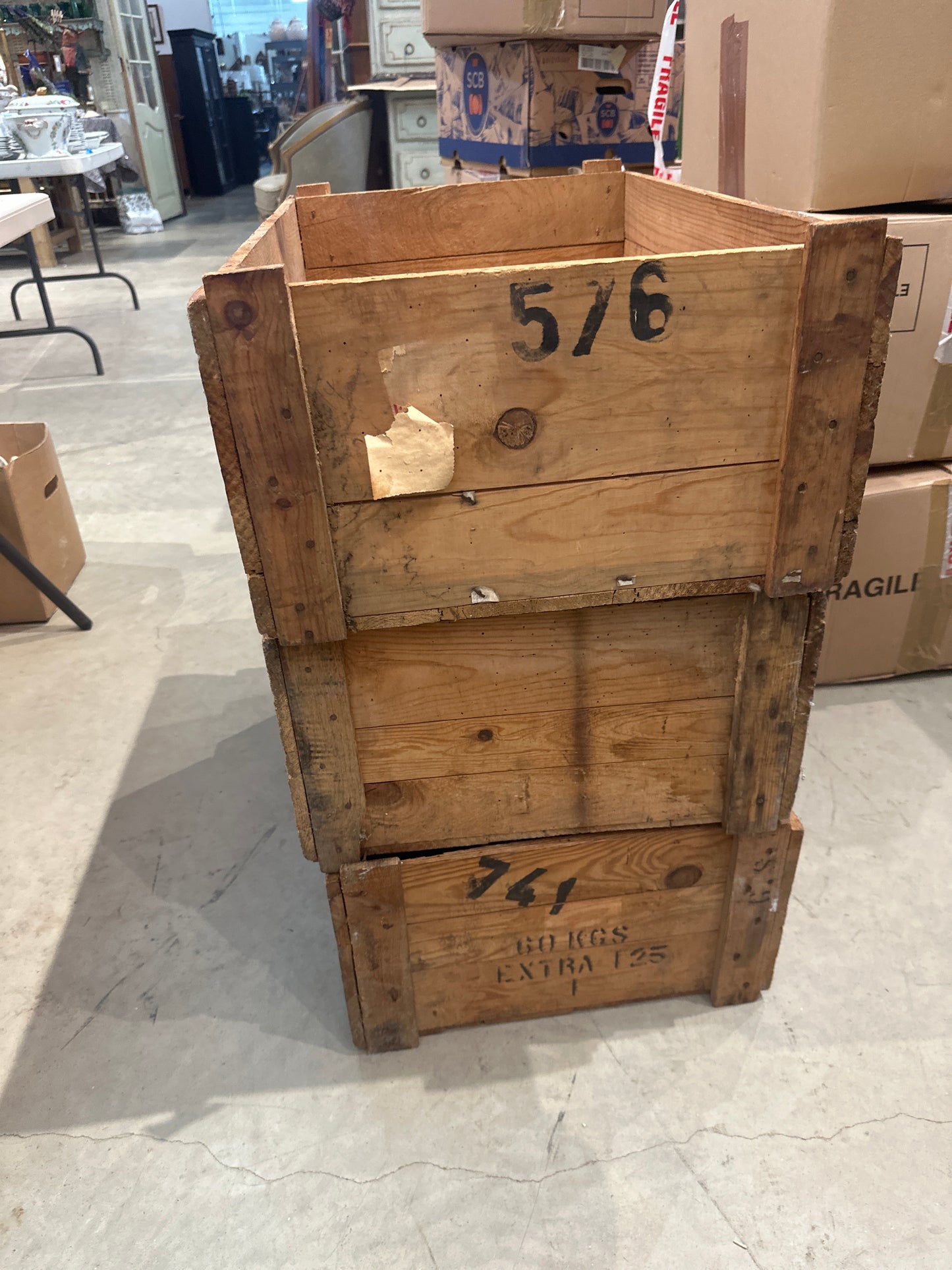 Vintage French Pine Chocolate Boxes