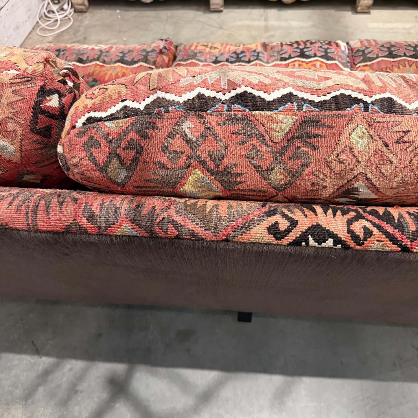 George Smith Anatolian Kilim Upholstered Sofa from Smith Workshop