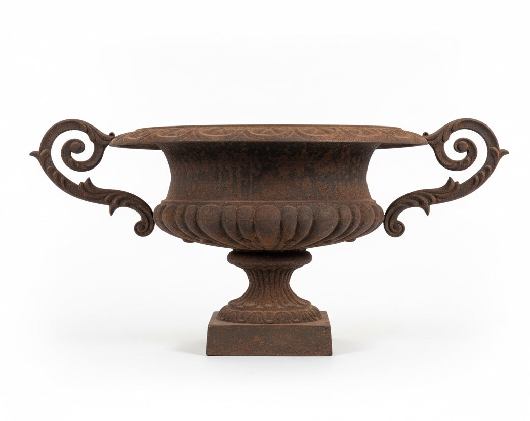 Cast Iron Urn with 2 Handles