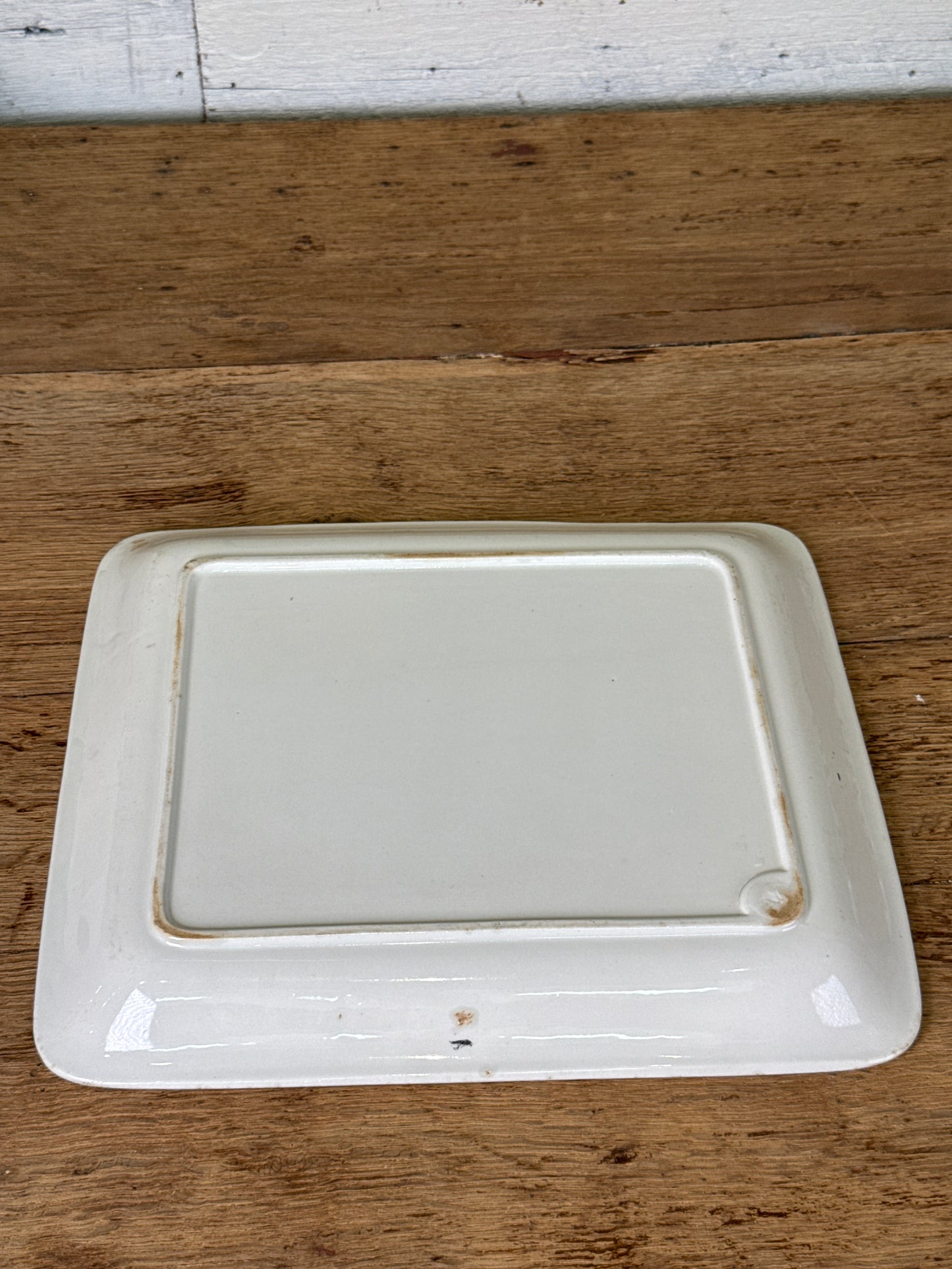 Genuine Edwardian Grocer's White Ironstone Advertising Platter “Pure DCL Yeast”