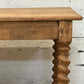 Antique Oak Barley Twisted French Drapers Table