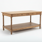 Antique Oak Barley Twisted French Drapers Table