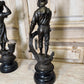 Pair of Bronze Fisher Figures on Wood Base, 1900