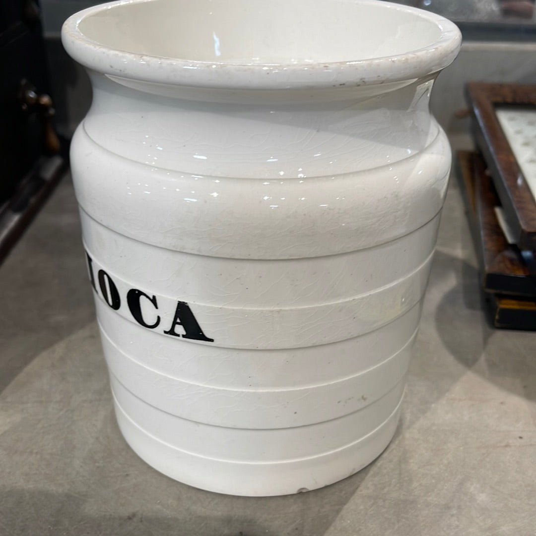 Ironstone Tapioca Storage Jar