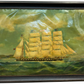 19th C. Maritime Ship Sailor's Painted on Sailcloth MCM on a white background