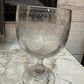 French Souvenir Event Glass with Etched Flowers