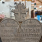 Heart on Stand Antique 1938 French Memorial Funerary Grave Marker – Isidore Hareau